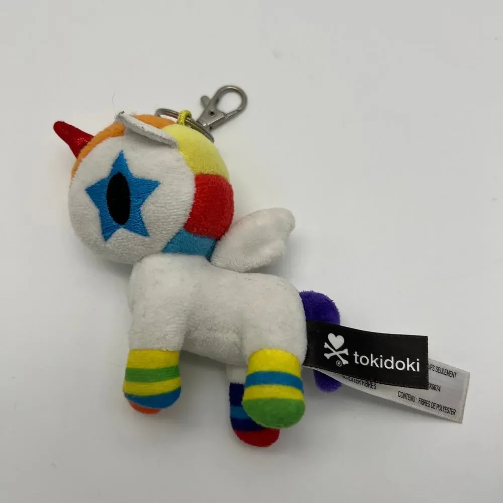 Lot of 2 Tokidoki Unicorn Plush Keychains Aurora World Bag Clip Keychain Purple